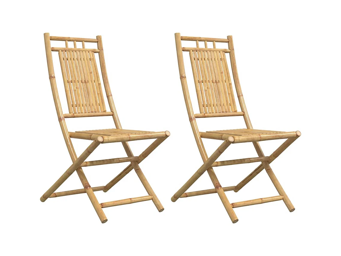 Opvouwbare tuinstoelen set van 2 46x66x99 cm bamboe