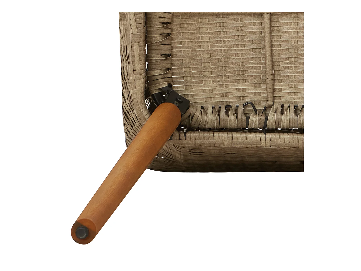 Chaises de jardin avec coussins 2 pcs Beige Poly Rattan