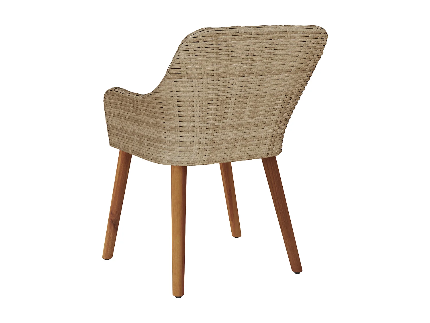 Sillas de jardín con cojines 2 piezas ratán sintético beige