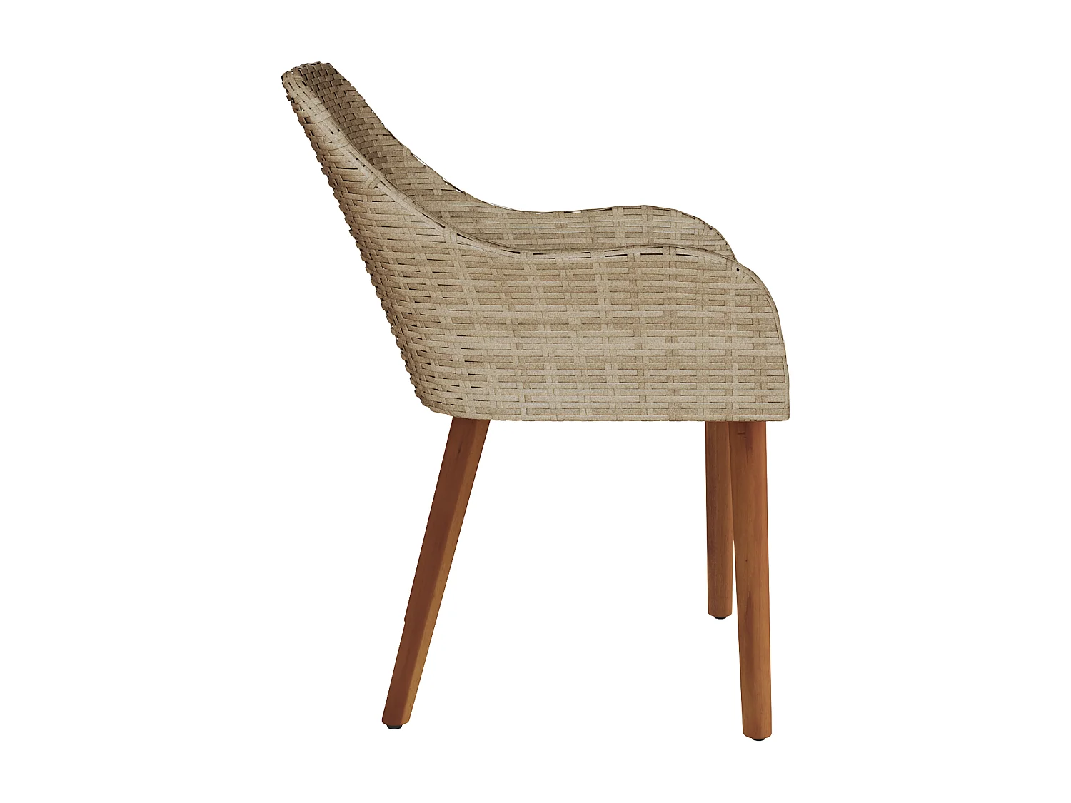 Chaises de jardin avec coussins 2 pcs Beige Poly Rattan