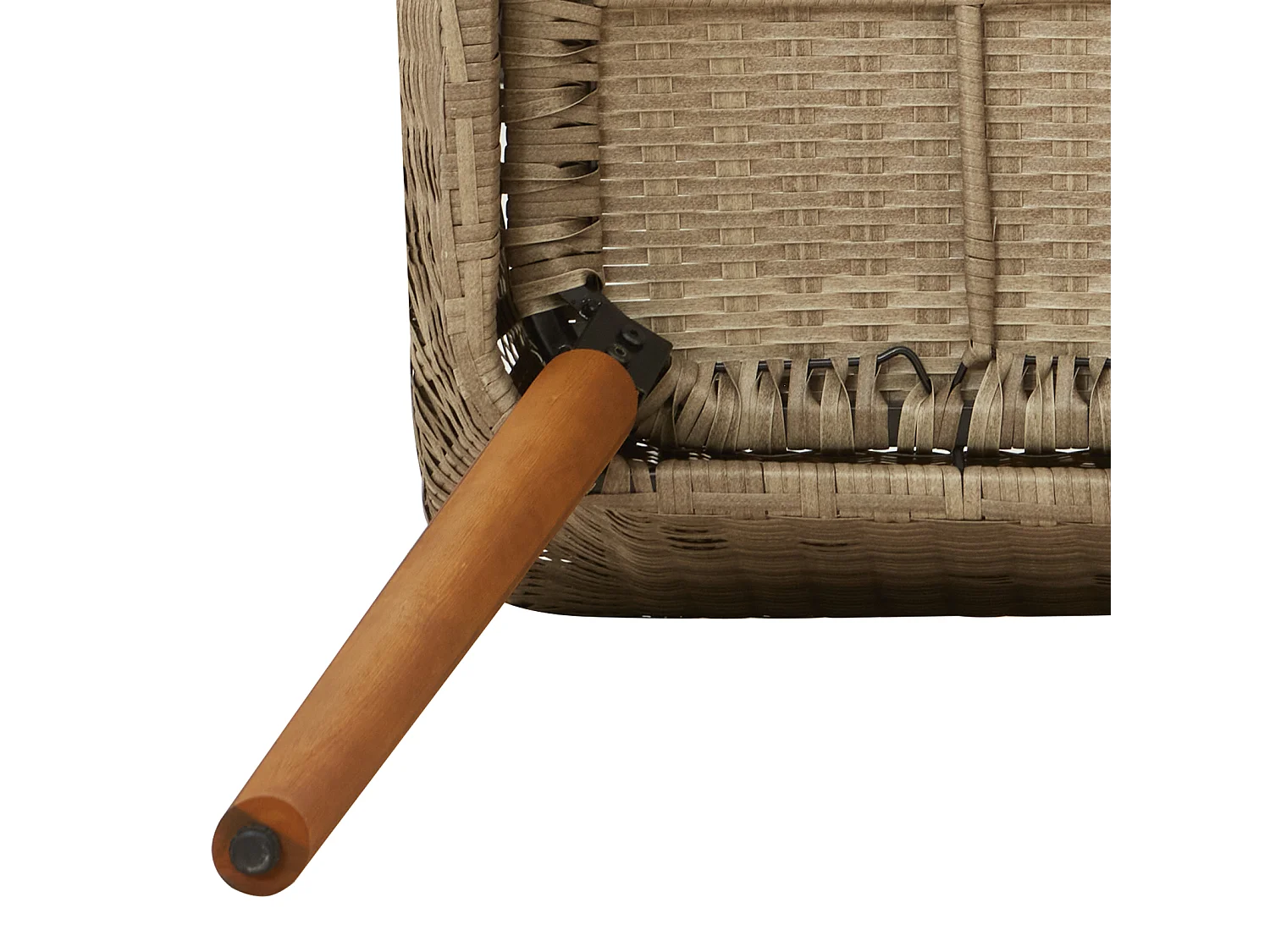 Chaises de jardin avec coussins 2 pcs Beige Poly Rattan