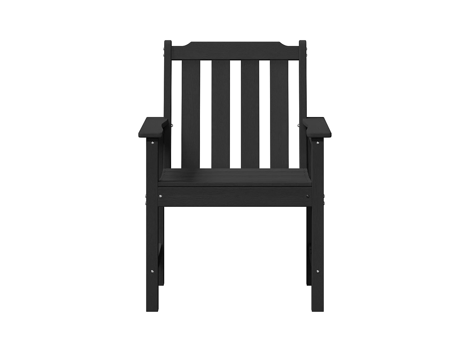 Chaises de jardin 2 pcs Noir HDPE