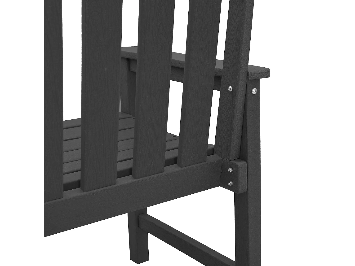 Chaises de jardin 2 pcs Noir HDPE