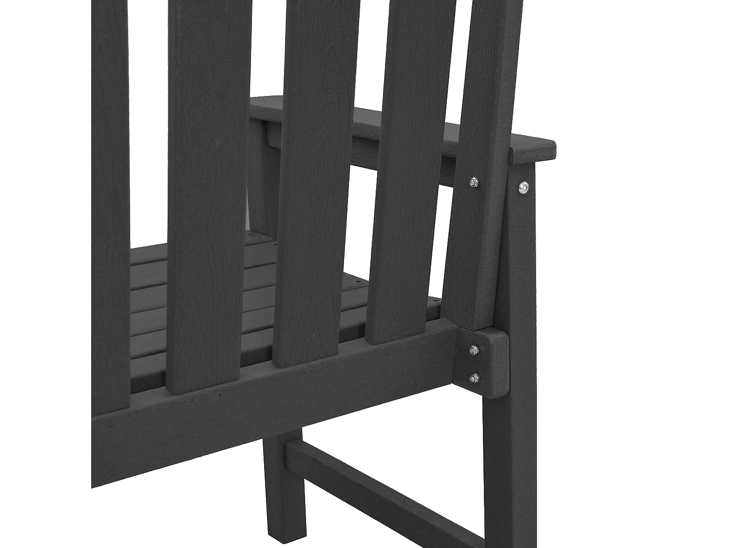Chaises de jardin 2 pcs Noir HDPE