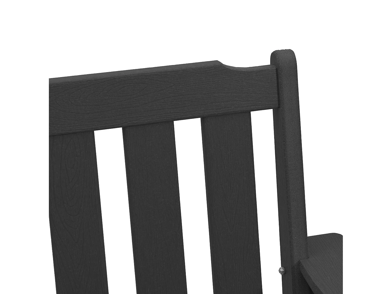 Chaises de jardin 2 pcs Noir HDPE
