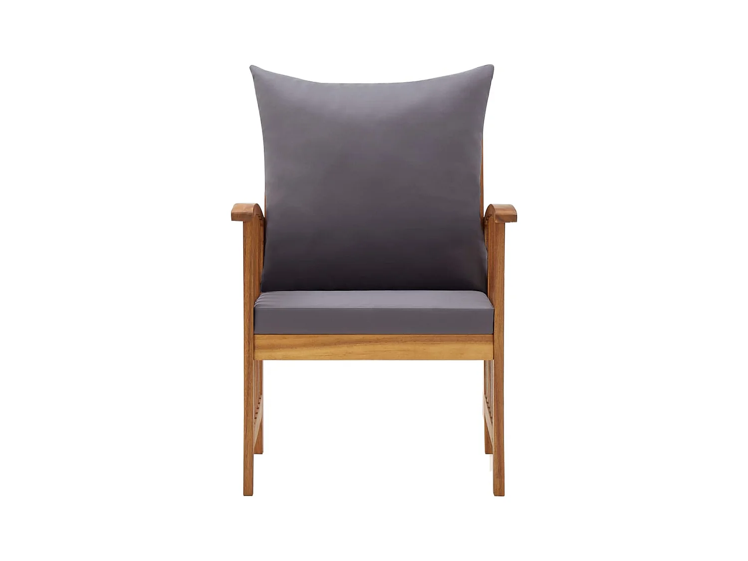 Chaises de jardin avec coussins lot de 2 Bois d'acacia massif