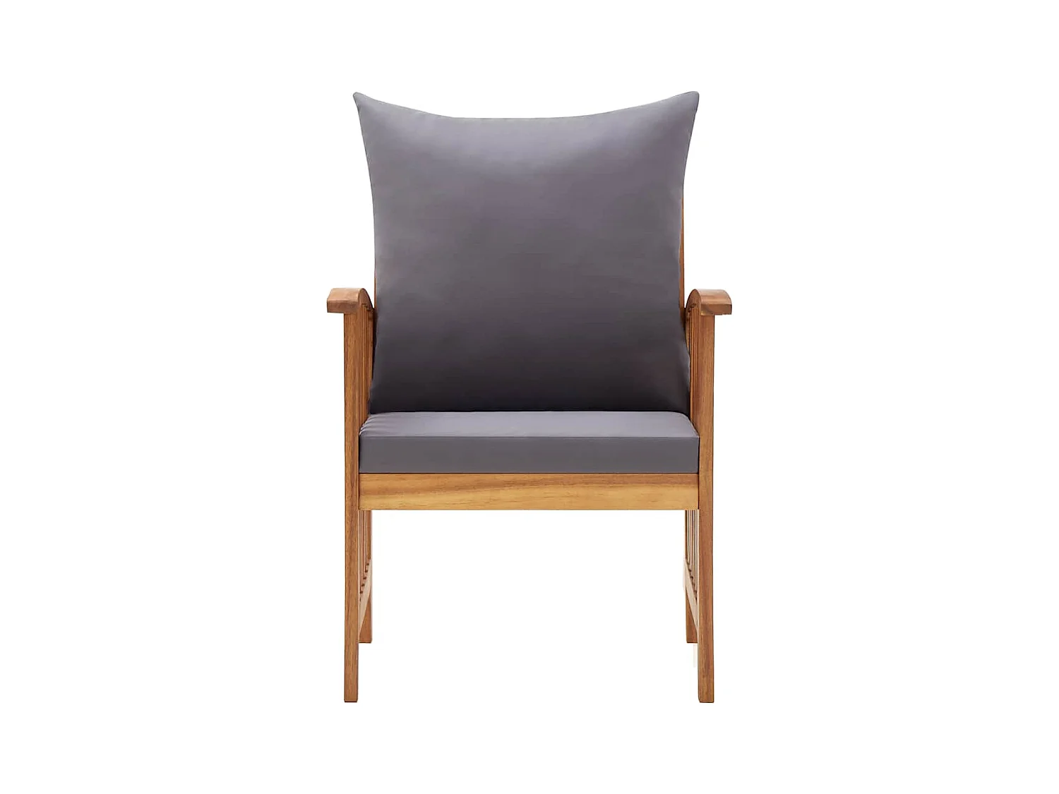 Chaises de jardin avec coussins lot de 2 Bois d'acacia massif