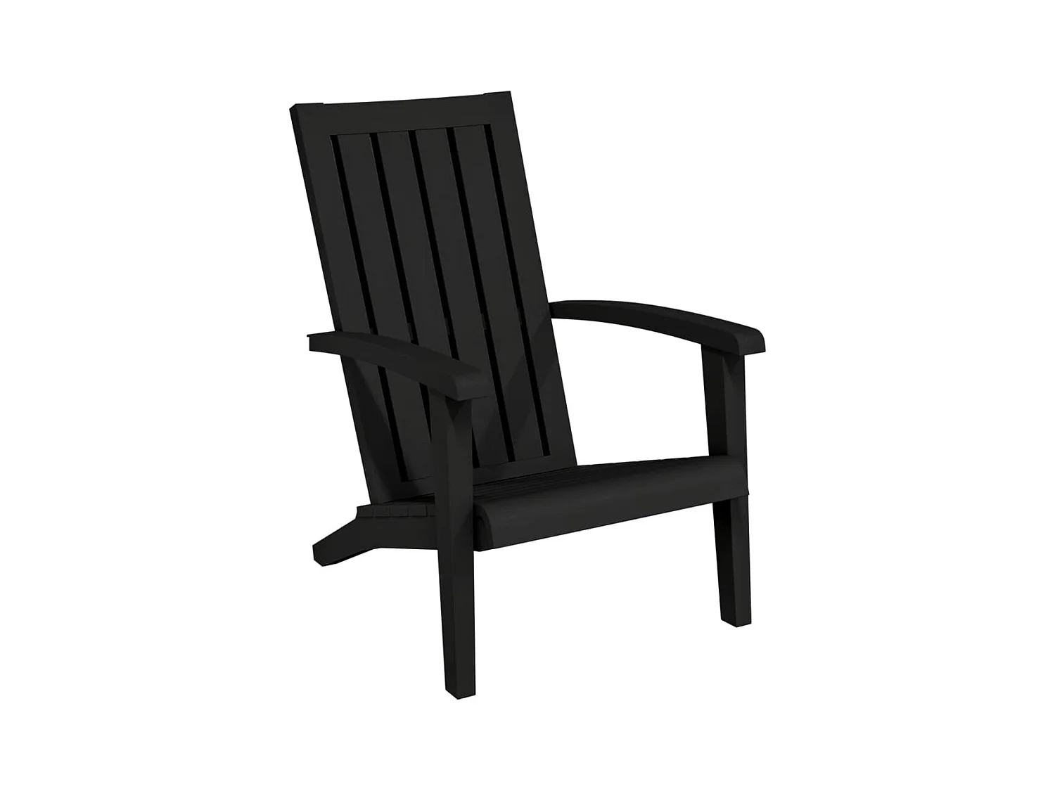 Chaise de jardin Adirondack noir polypropylène