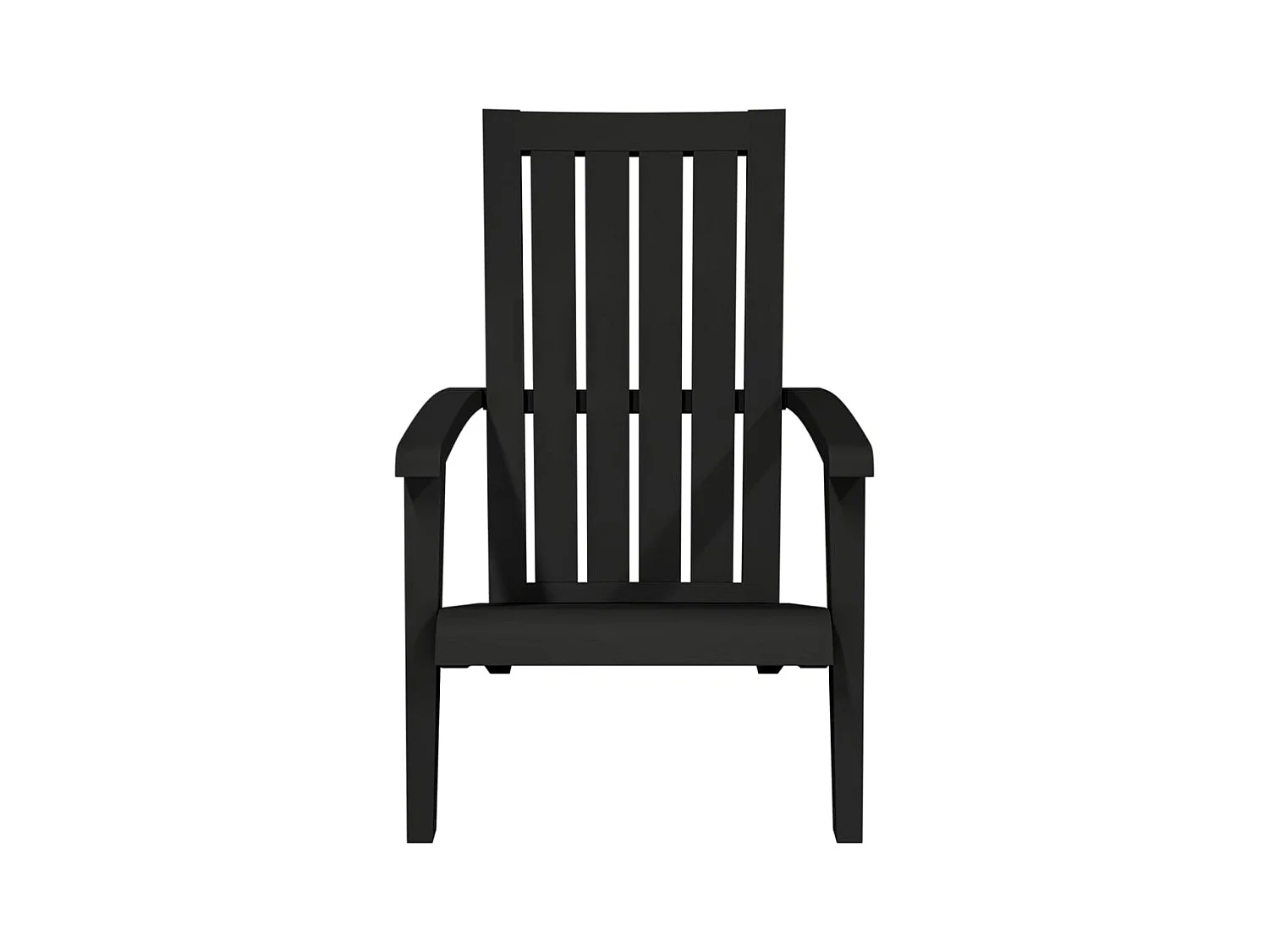 Chaise de jardin Adirondack noir polypropylène
