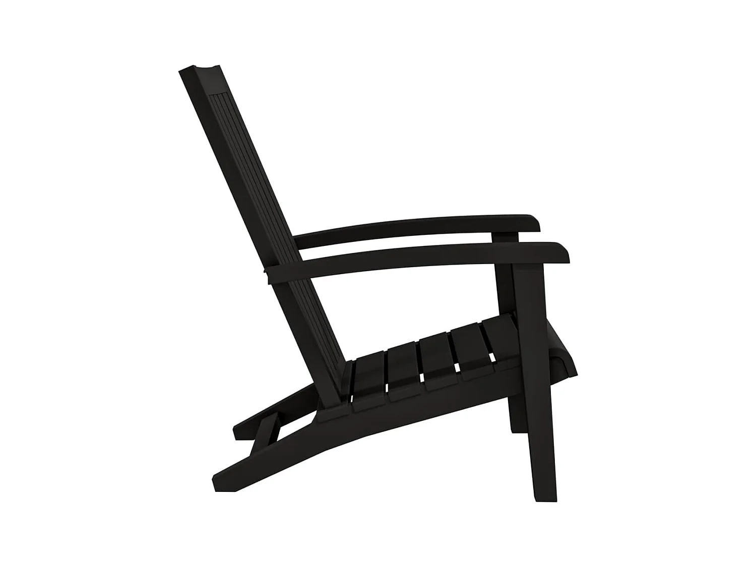 Chaise de jardin Adirondack noir polypropylène