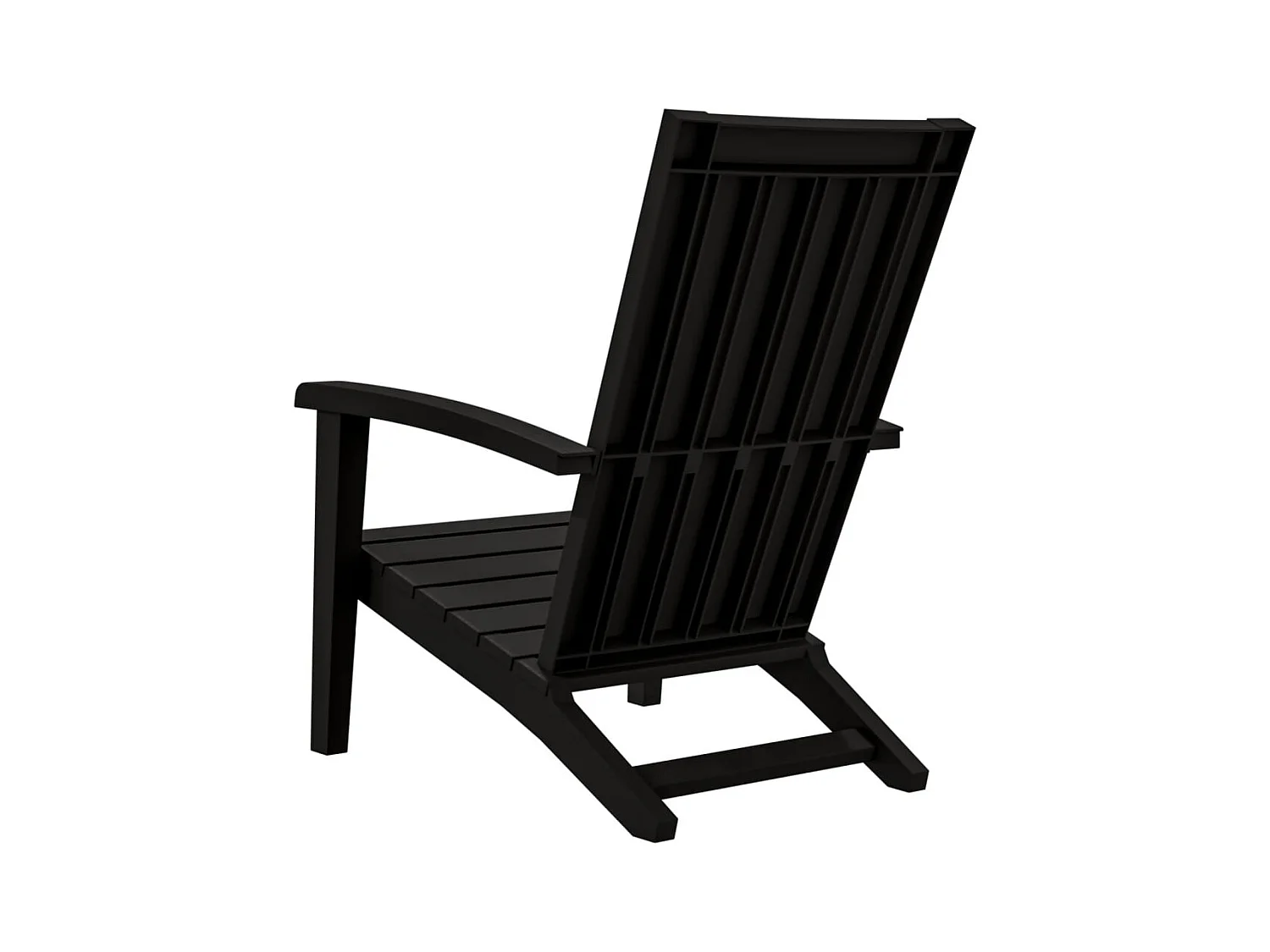 Chaise de jardin Adirondack noir polypropylène