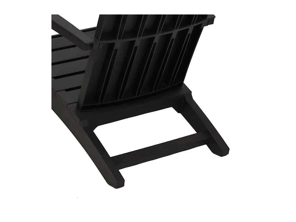 Chaise de jardin Adirondack noir polypropylène