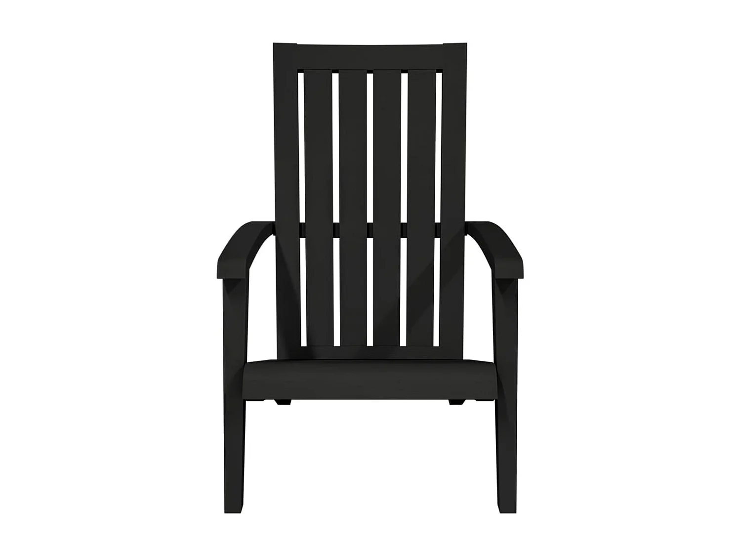 Chaise de jardin Adirondack noir polypropylène