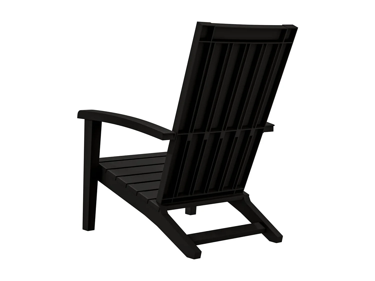 Chaise de jardin Adirondack noir polypropylène