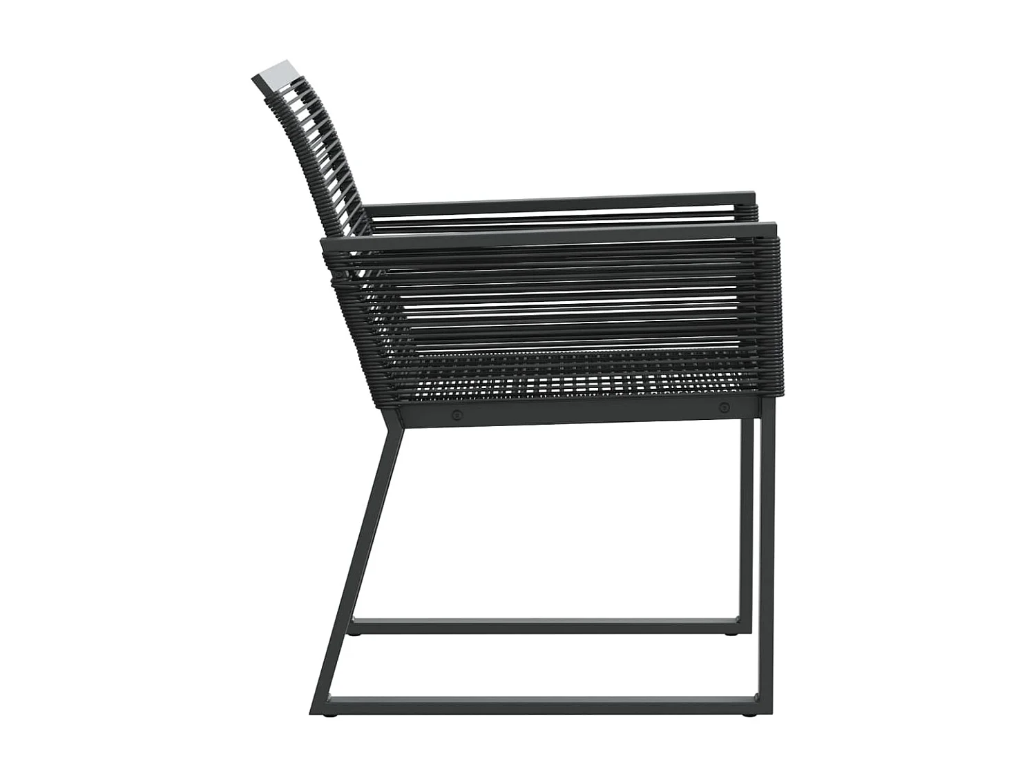 Tuinstoelen set van 2 Zwarte geweven hars