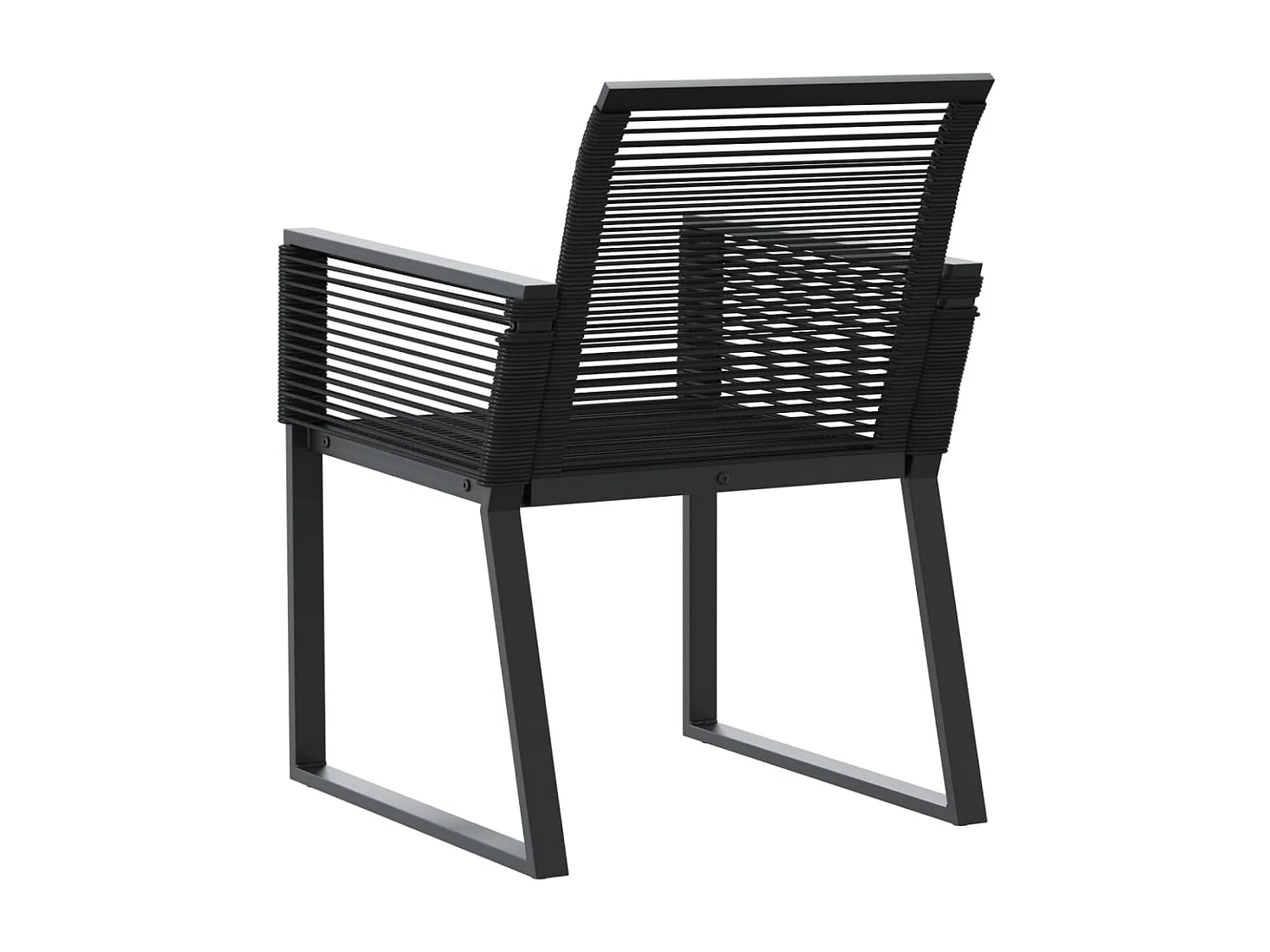 Tuinstoelen set van 2 Zwarte geweven hars