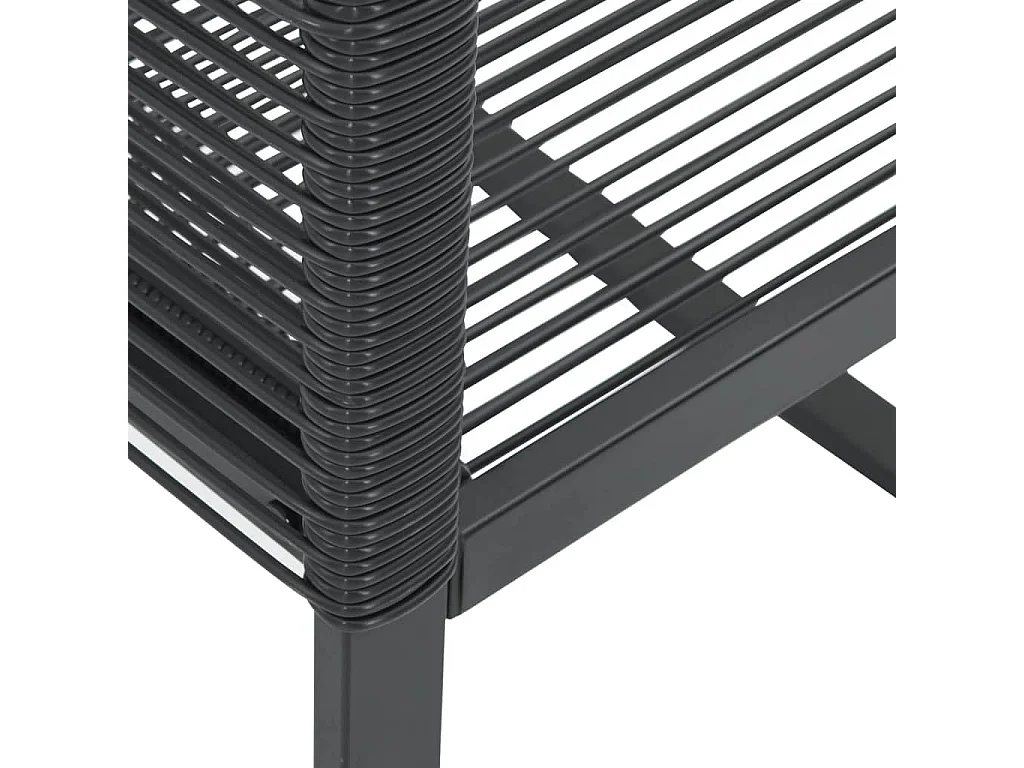 Tuinstoelen set van 2 Zwarte geweven hars