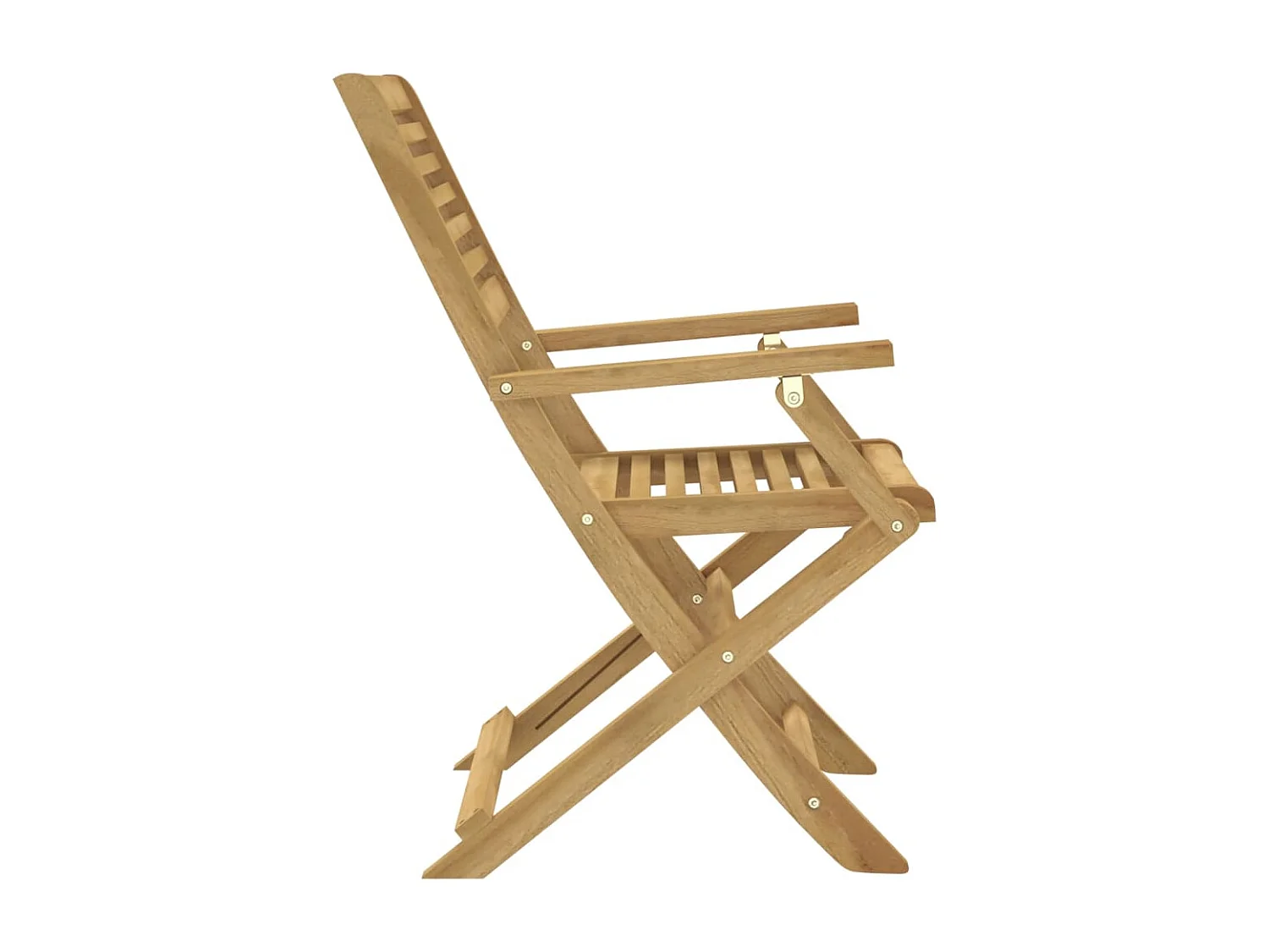 Conjunto de 4 sillas de jardín plegables de madera maciza de acacia.