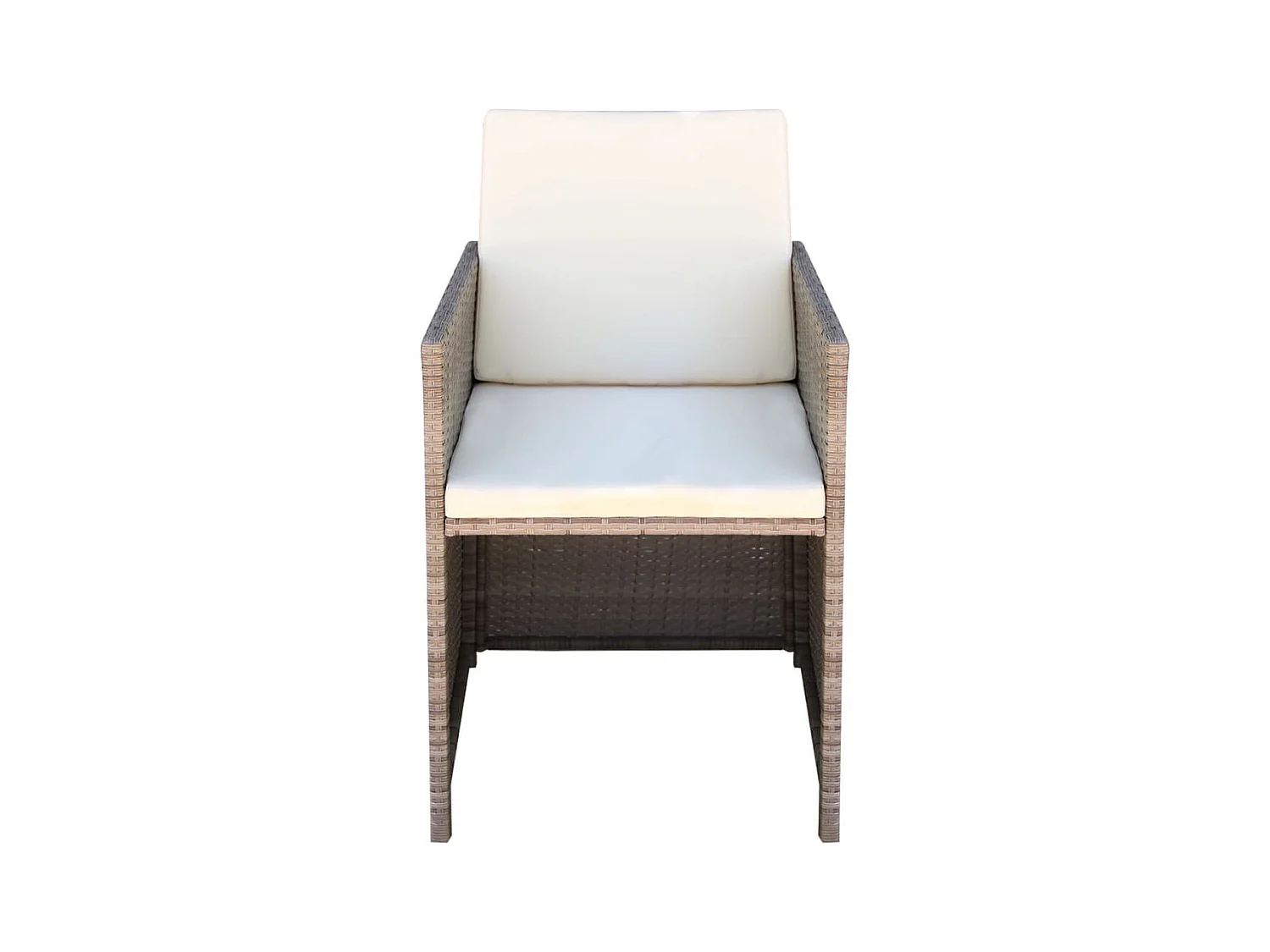 Tuinstoelen set van 2 met kussens Beige geweven hars