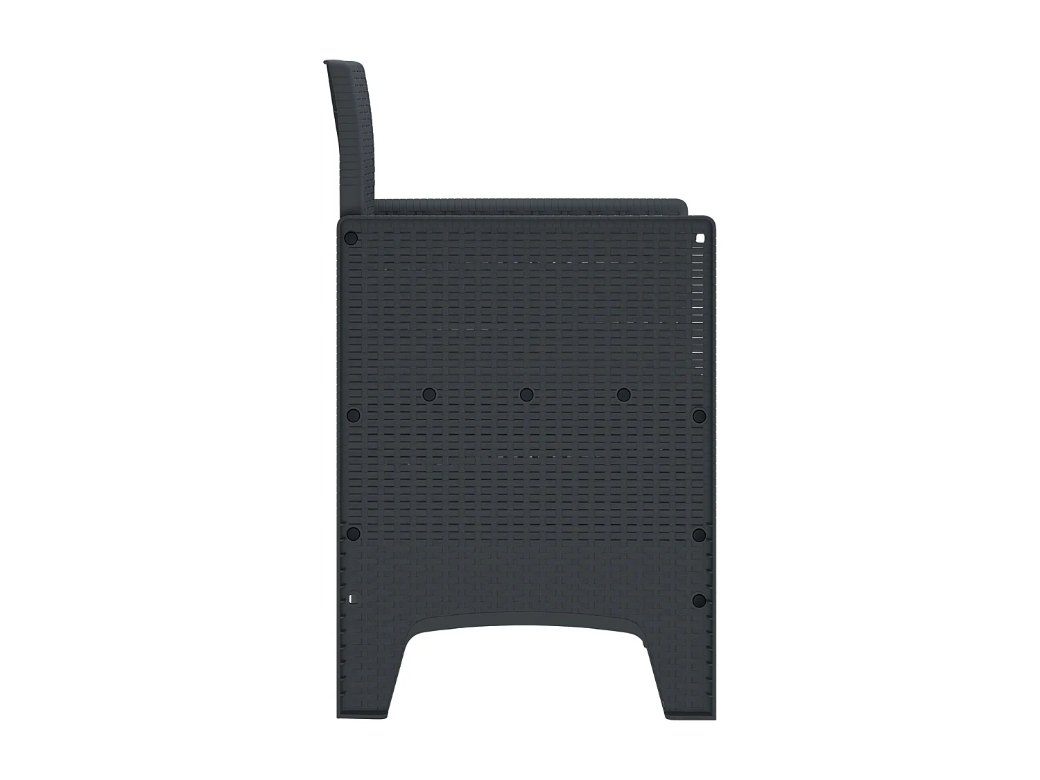 Chaises de Jardin avec Coussins 2 pcs Anthracite Rattan Plastique