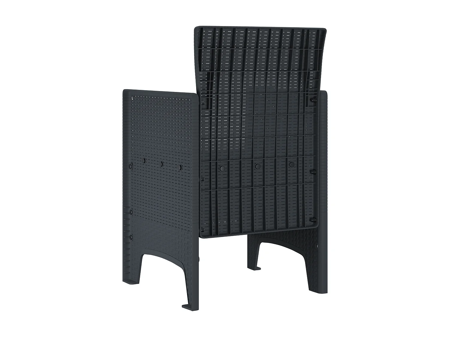 Chaises de Jardin avec Coussins 2 pcs Anthracite Rattan Plastique