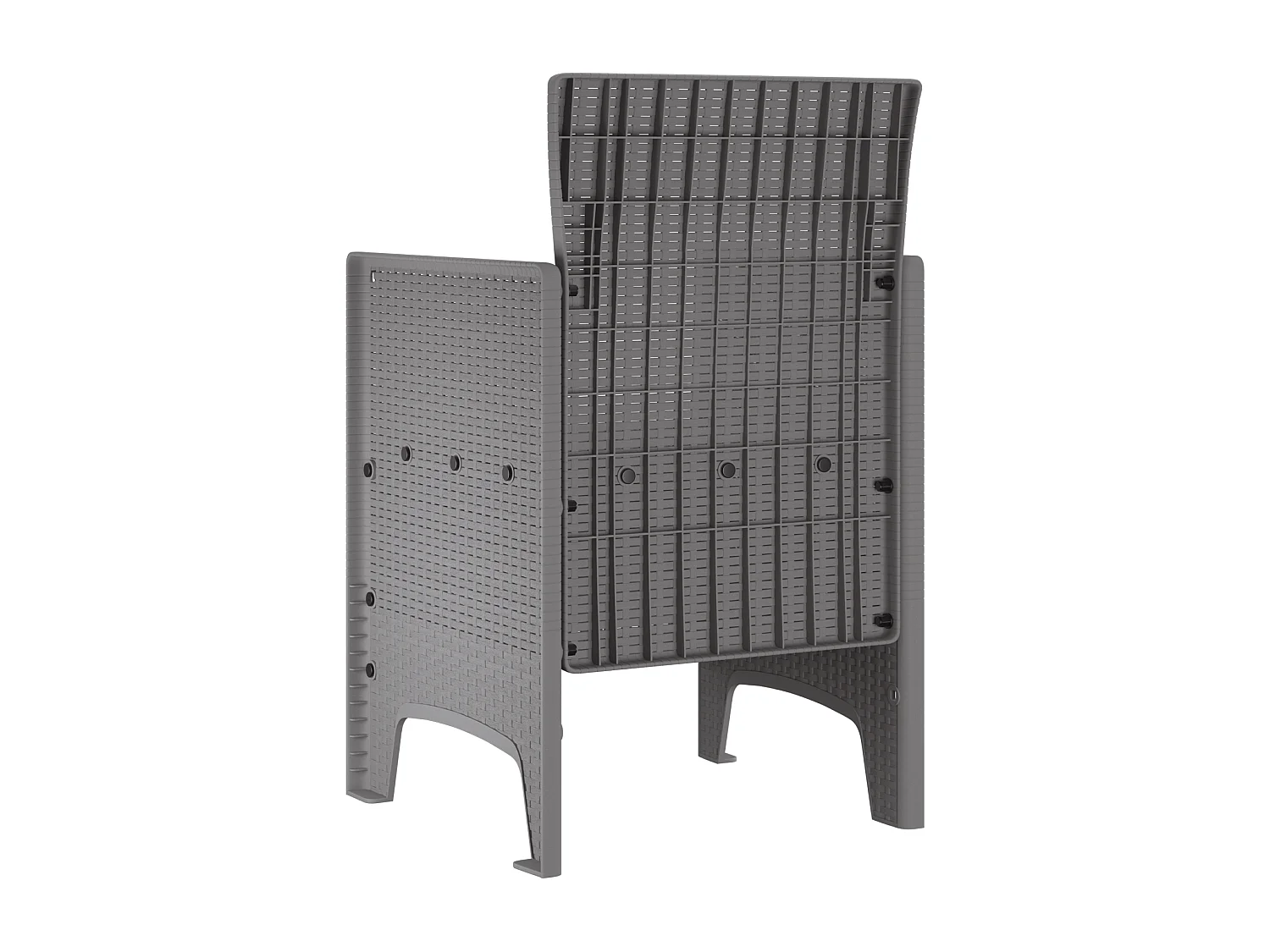 Sedie da giardino con cuscini 2 pezzi grigio chiaro in polyrattan