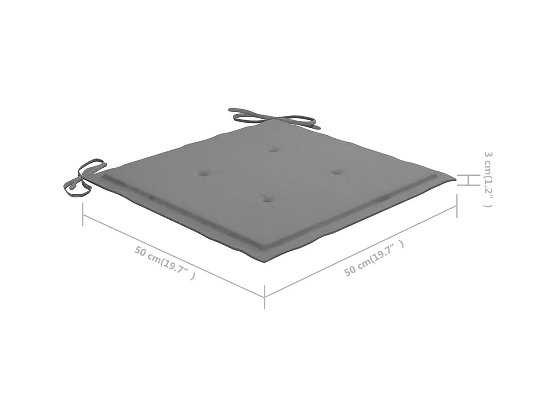 Stapelbare tuinstoelen met kussens set van 4 massief teakhout