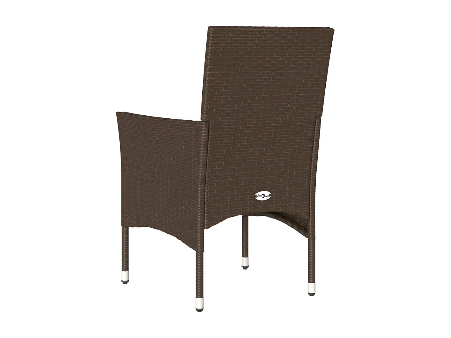 Chaises de jardin avec coussins lot de 2 marron résine tressée