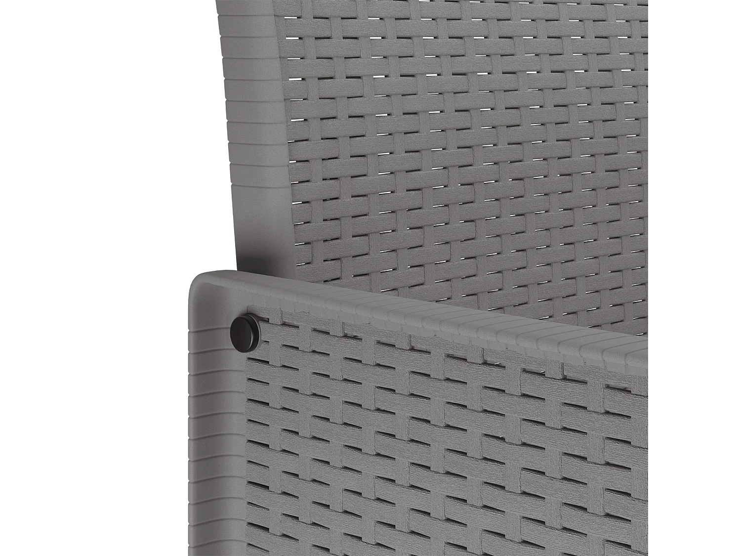 Chaises de Jardin avec Coussins 2 pcs Gris Clair Rattan Poly