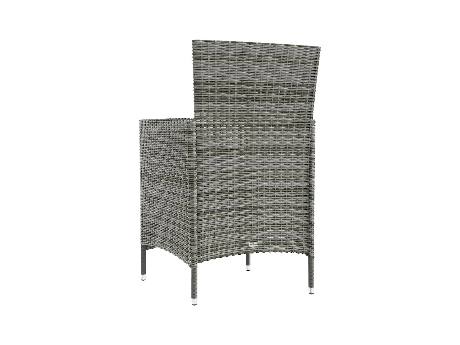 Tuinstoelen met kussens set van 2 Grijs geweven hars