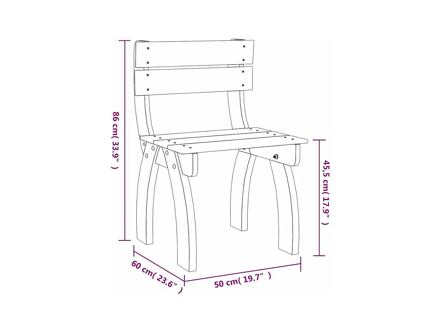 Tuinstoel Geïmpregneerd grenenhout