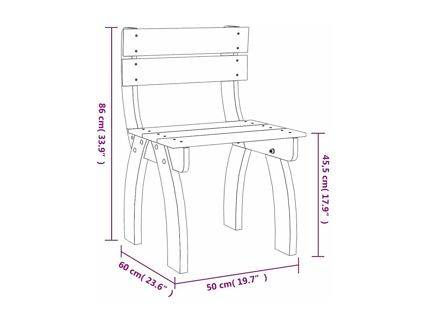 Tuinstoel Geïmpregneerd grenenhout