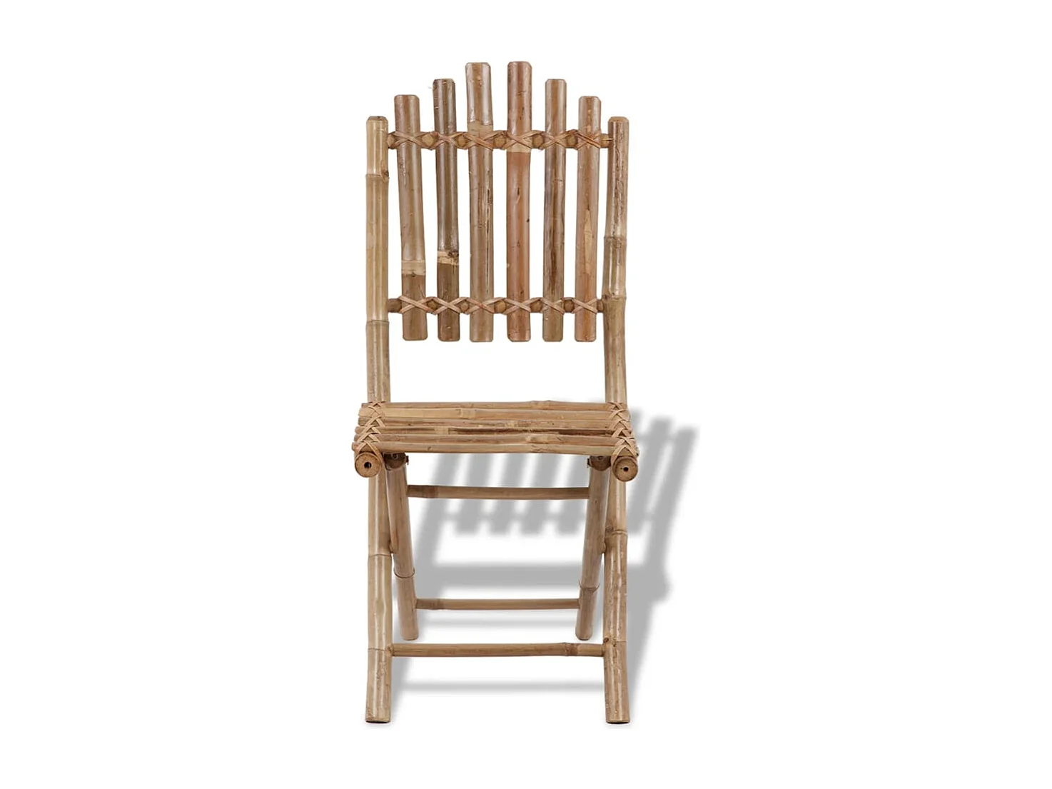 Chaises pliables de jardin lot de 2 Bambou