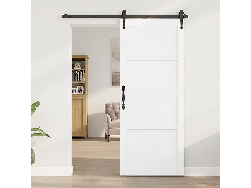 Binnendeur  Wit 83x202x4 cm Massief grenenhout