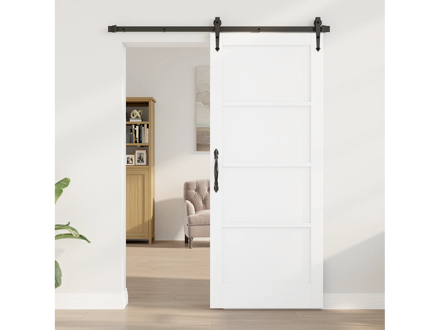 Innentür  Weiß 83x202x4 cm Massivholz Kiefer