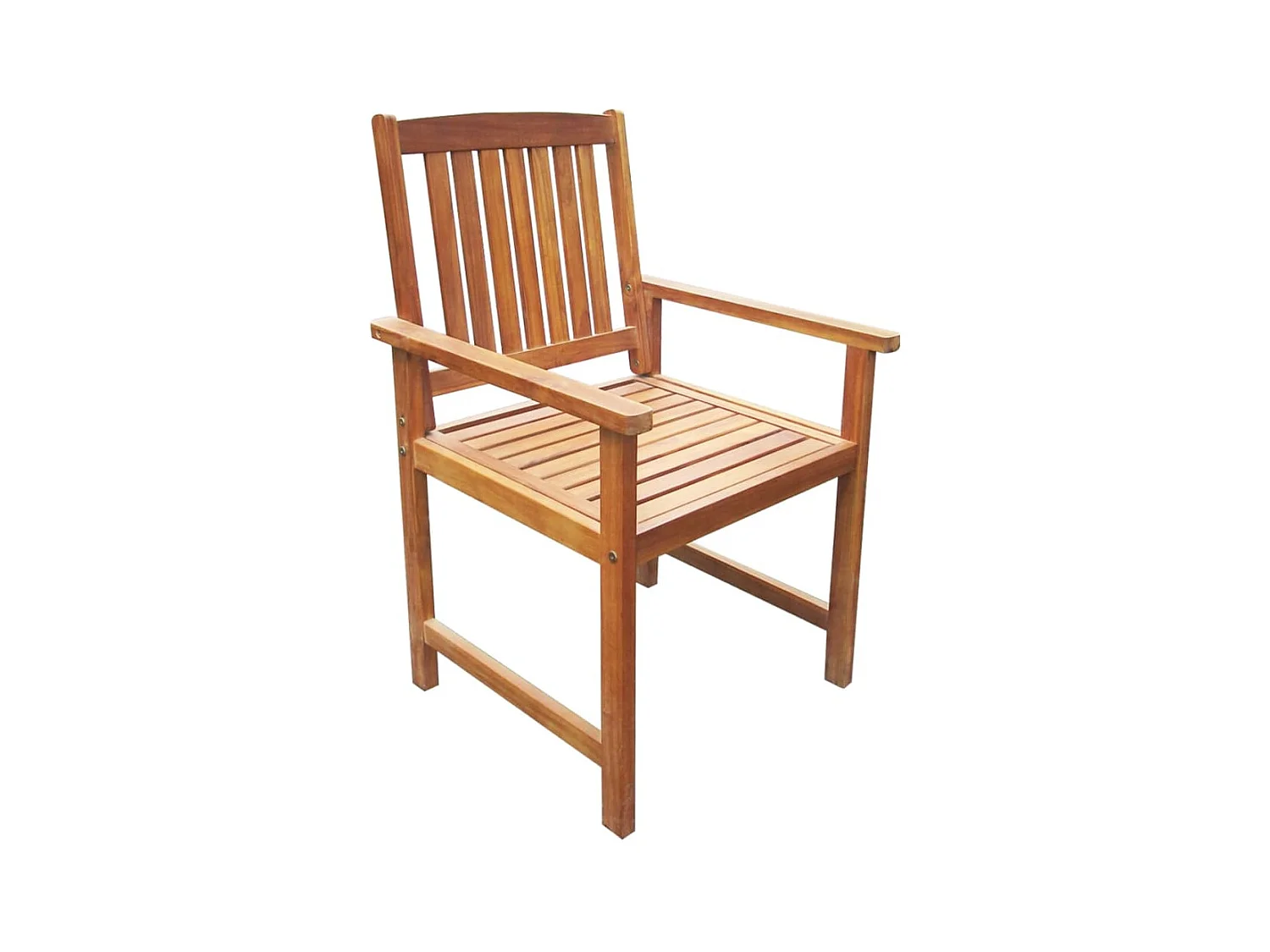 Set di 2 sedie da giardino in legno massello di acacia marrone