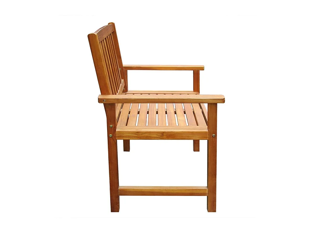 Set di 2 sedie da giardino in legno massello di acacia marrone