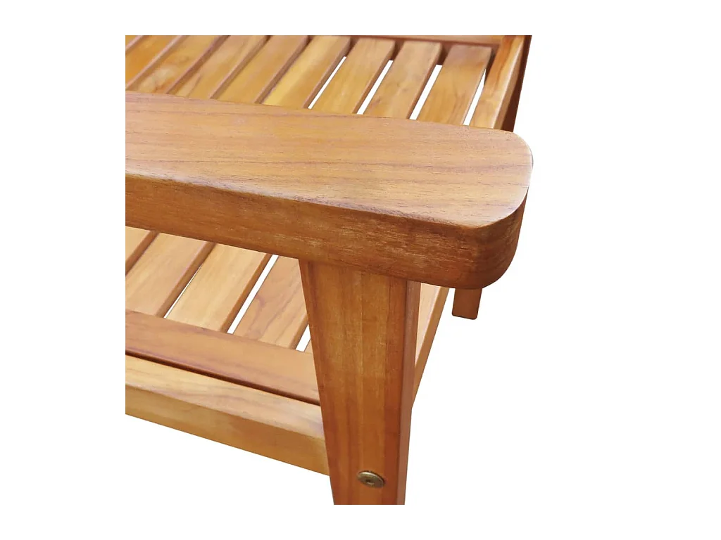 Set di 2 sedie da giardino in legno massello di acacia marrone