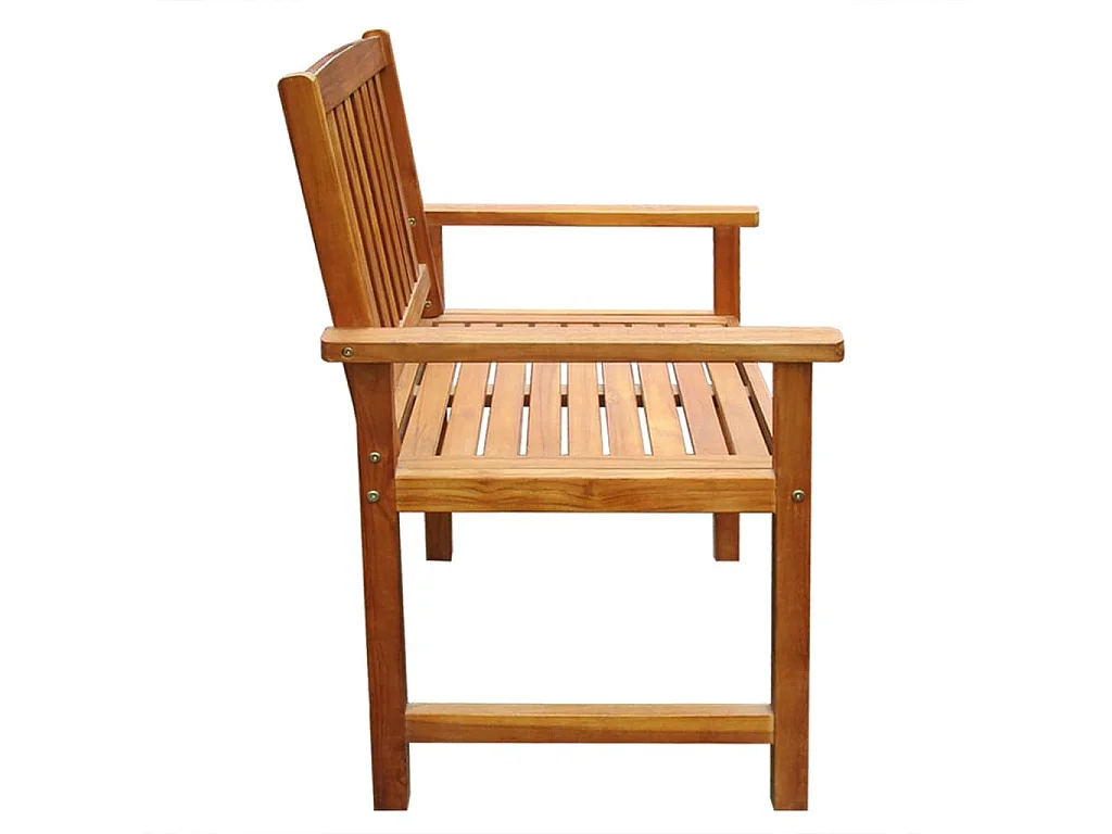 Set di 2 sedie da giardino in legno massello di acacia marrone