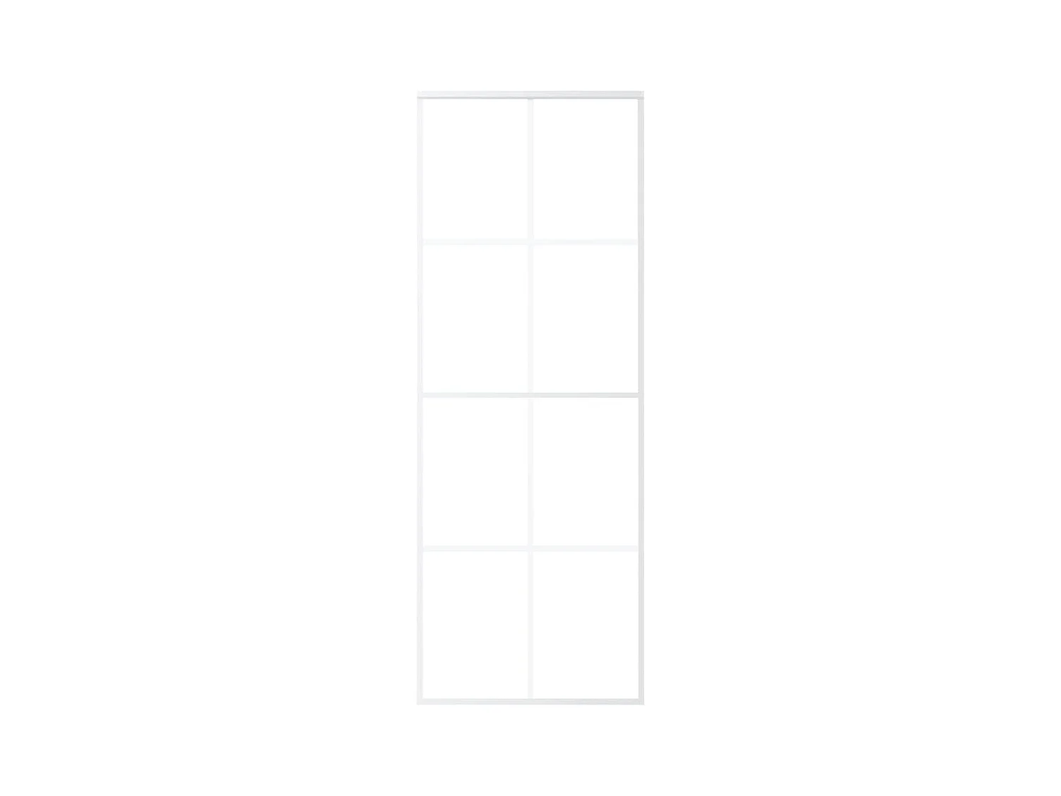 Schuifdeur Mat ESG glas en aluminium 76x205 cm Wit