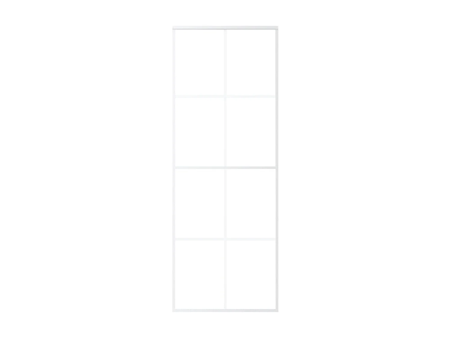 Porte coulissante Verre ESG dépoli et aluminium 76x205 cm Blanc