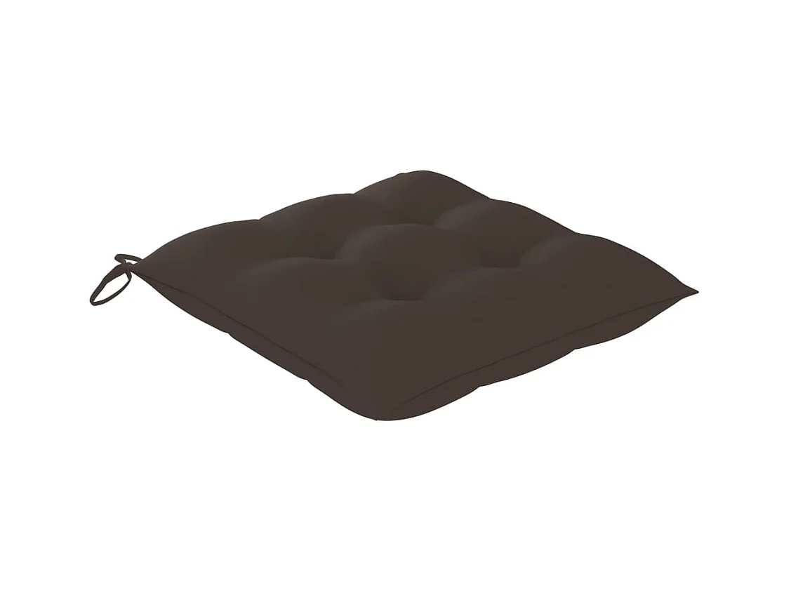 Tuinstoelen en taupe kussens set van 4 Massief teakhout