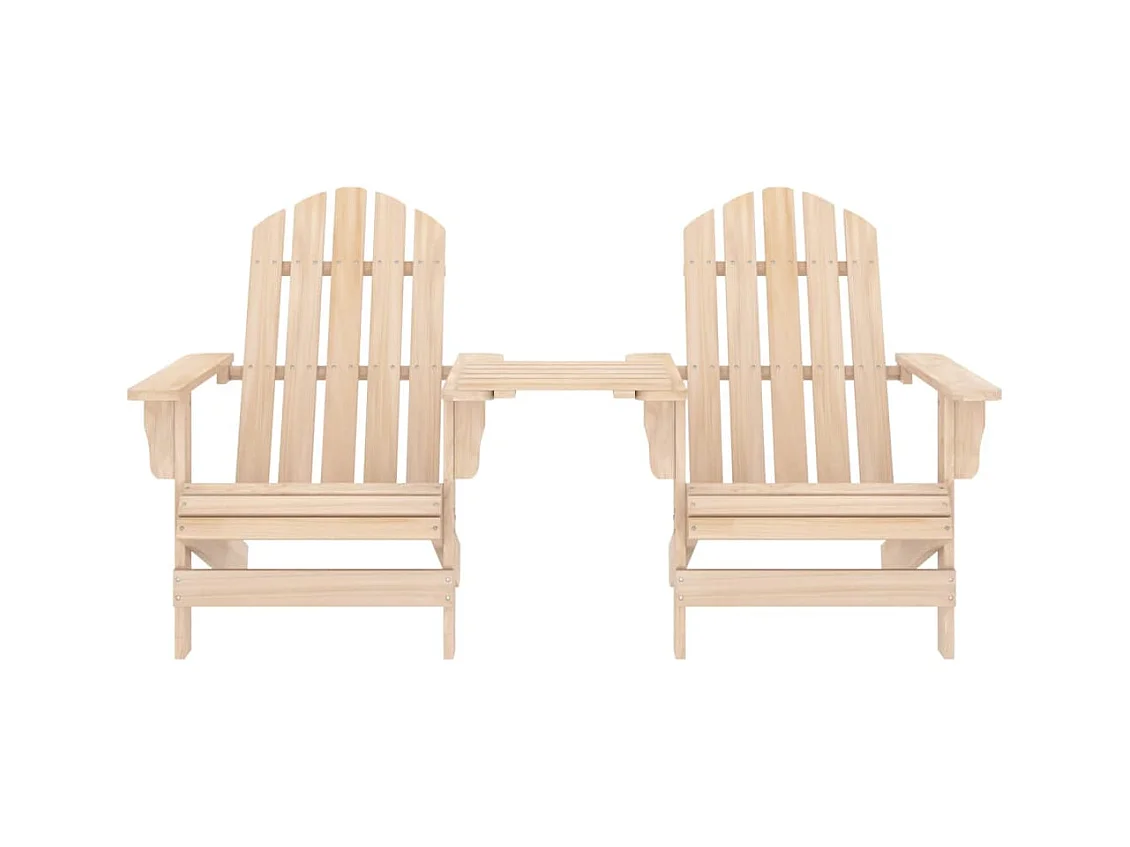 Sedie da giardino Adirondack con tavolo in legno massello di abete