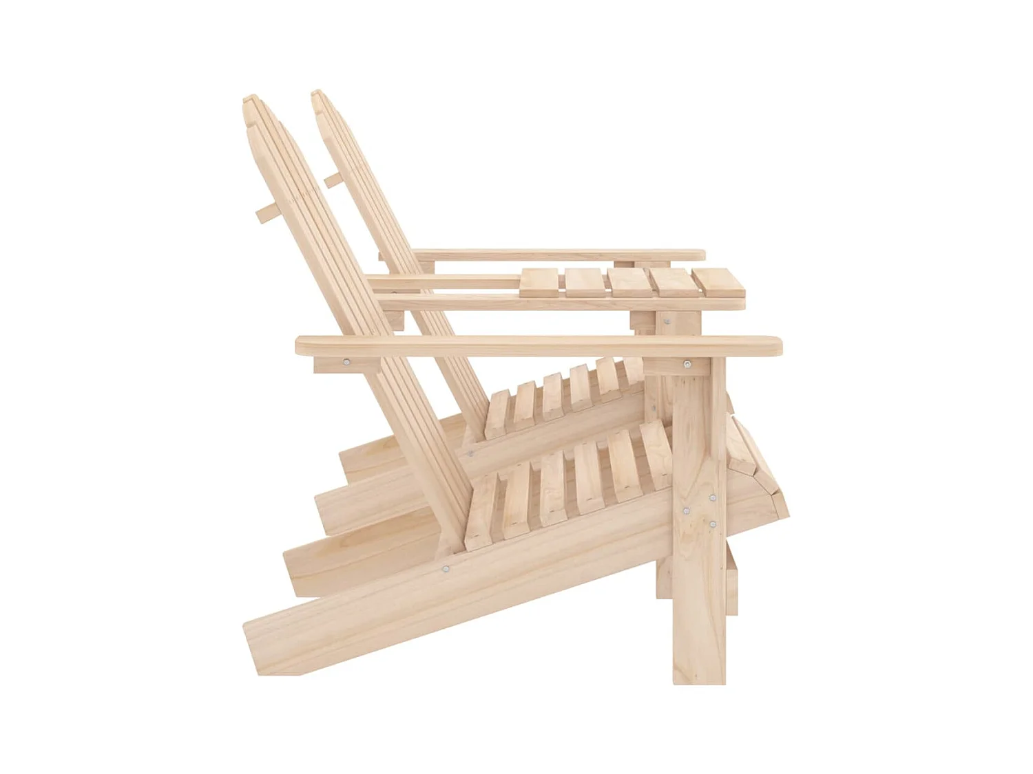 Sedie da giardino Adirondack con tavolo in legno massello di abete