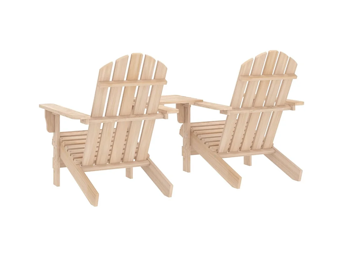 Sedie da giardino Adirondack con tavolo in legno massello di abete