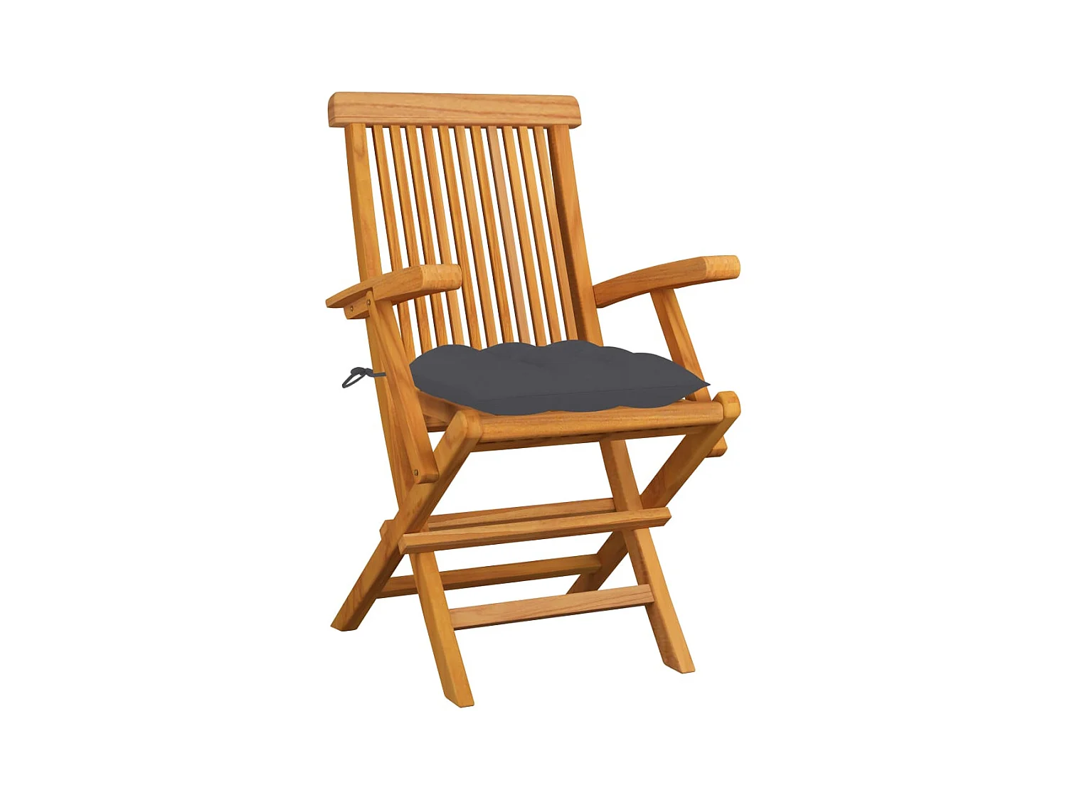 Tuinstoelen met antraciet kussens set van 3 Teakhout