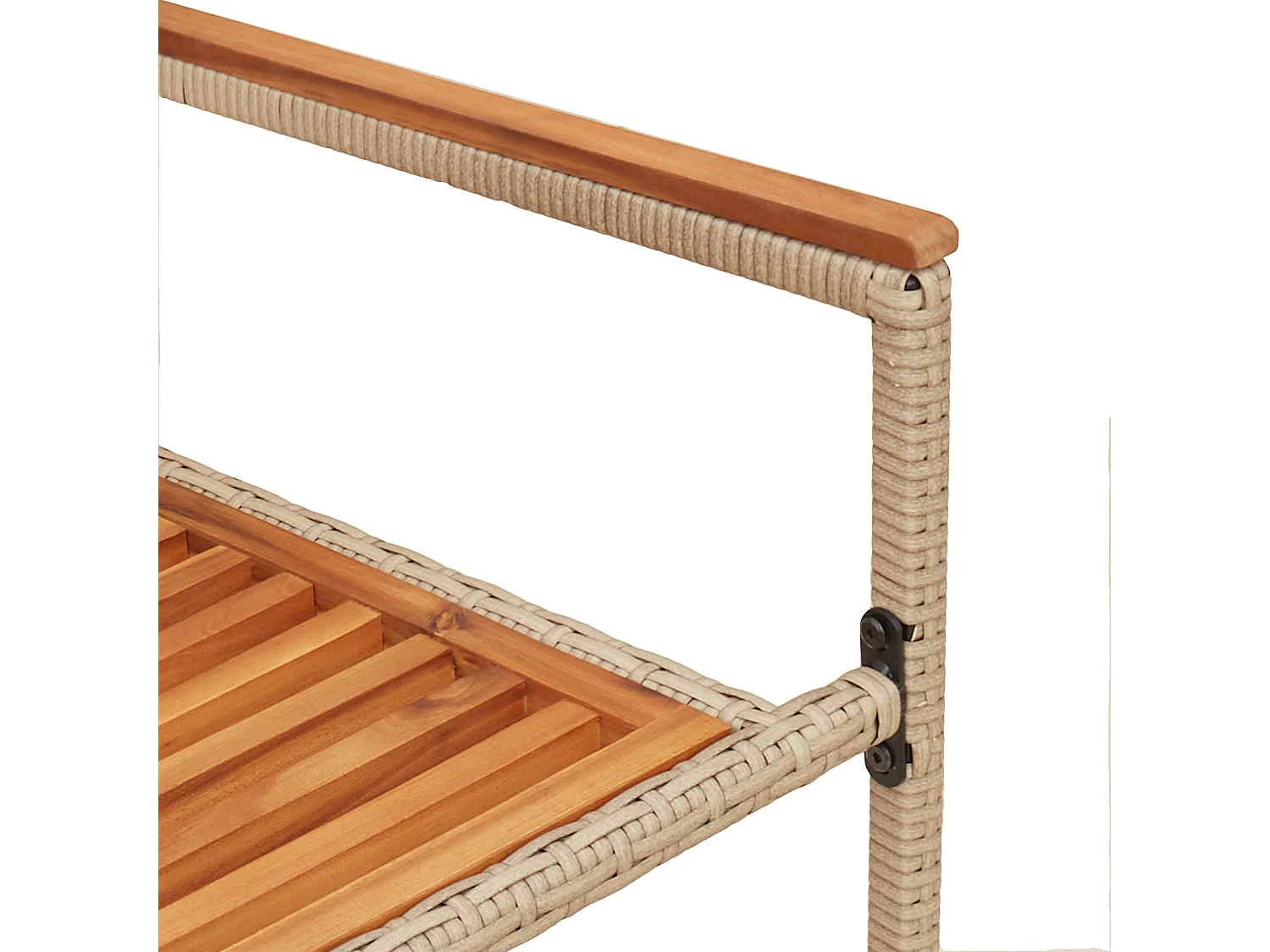 Stapelbare tuinstoelen - Set van 2 in beige polyrotan.