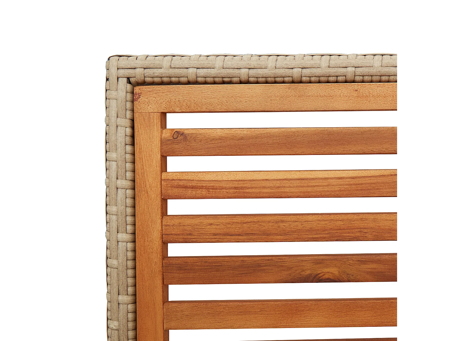 Chaises de jardin empilables - Set de 2 en poly rattan beige.