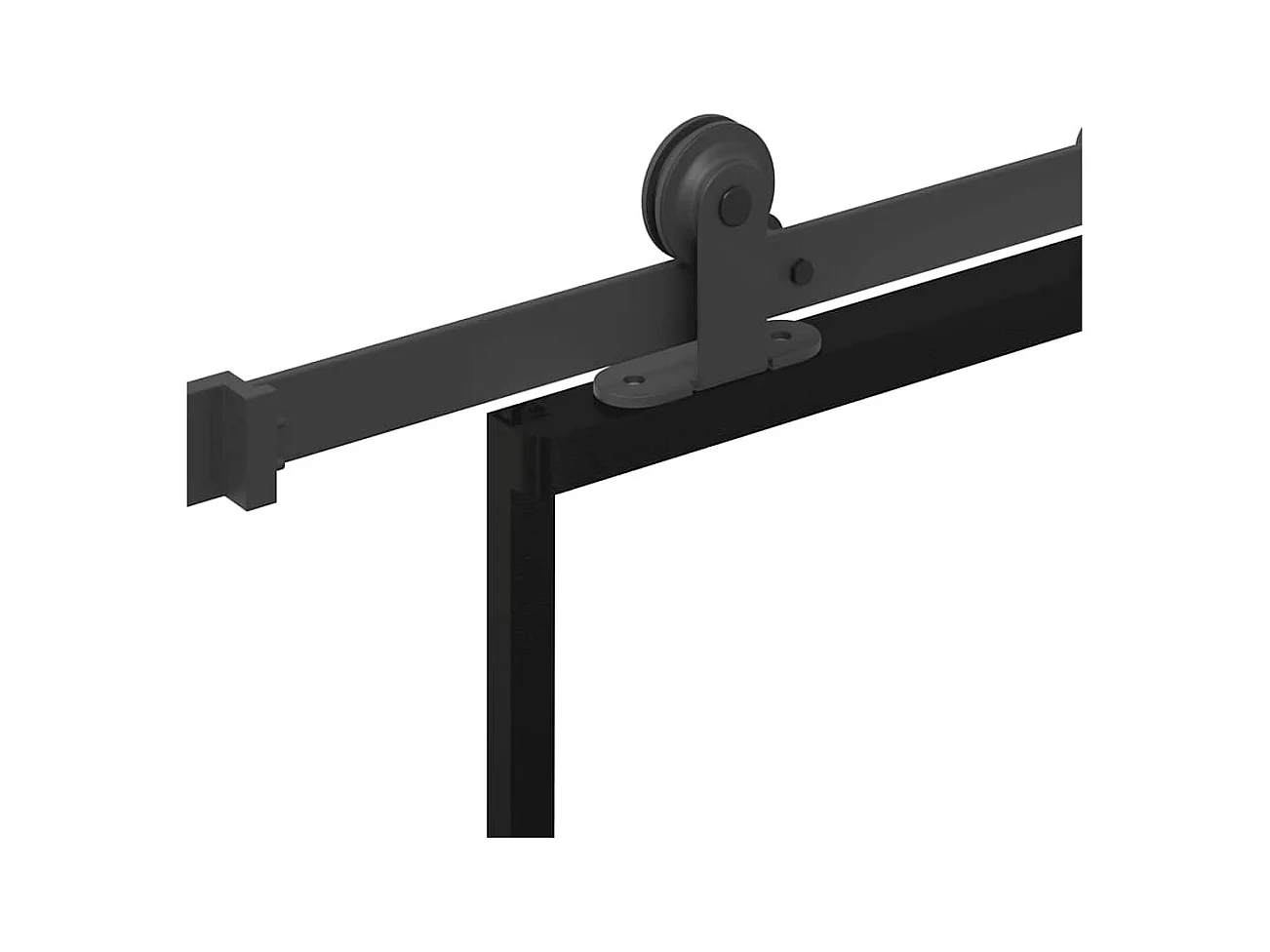 Porte coulissante avec kit de quincaillerie 90x205 cm Verre ESG