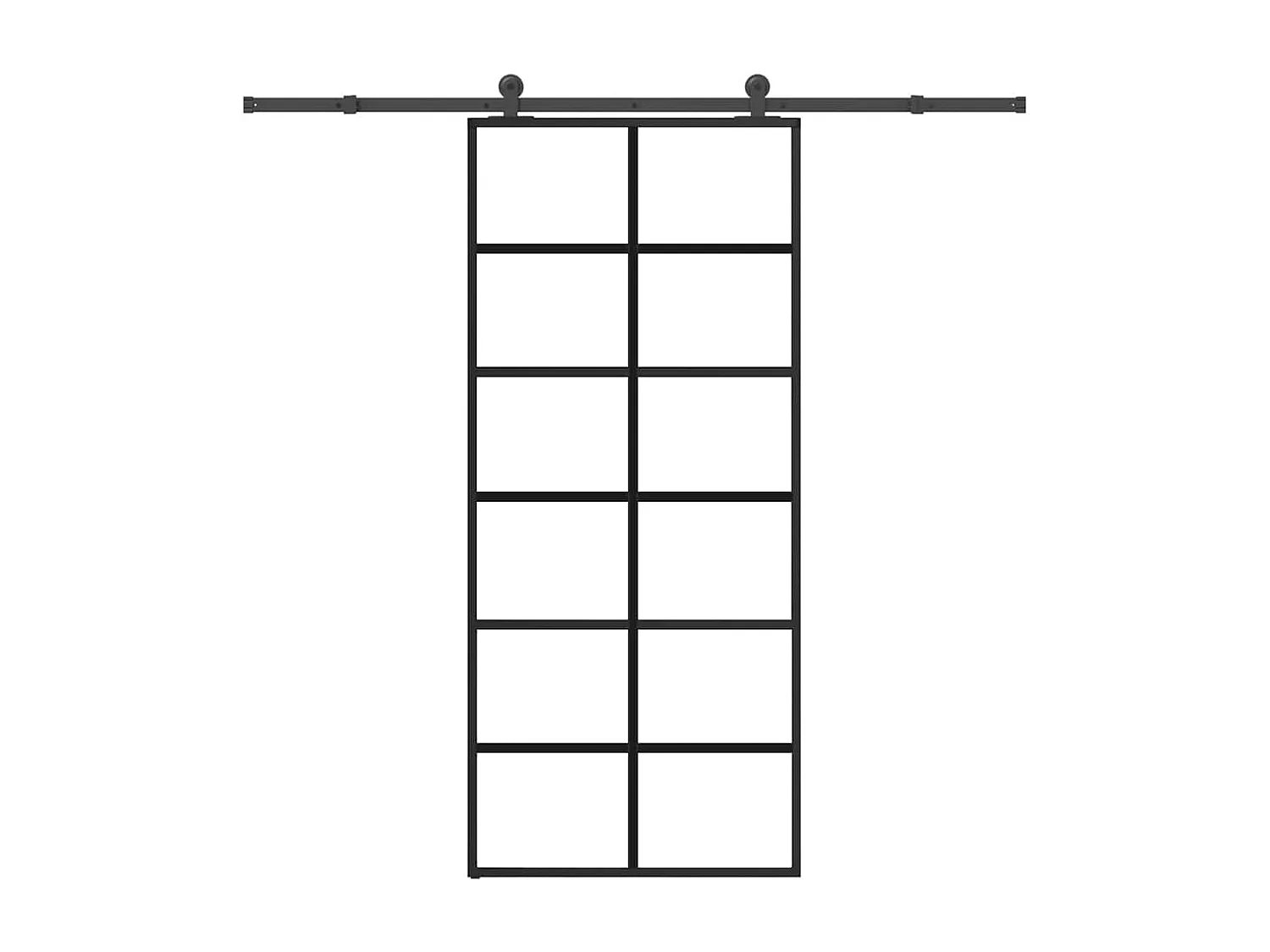 Schuifdeur met beslagset 90x205 cm ESG-glas